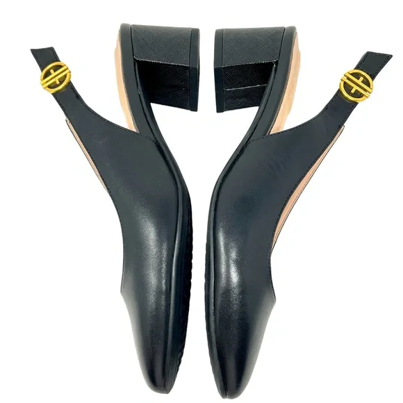 Cole Haan women's Go-To Slingback black leather point toe heels size 5 - Picture 6 of 12